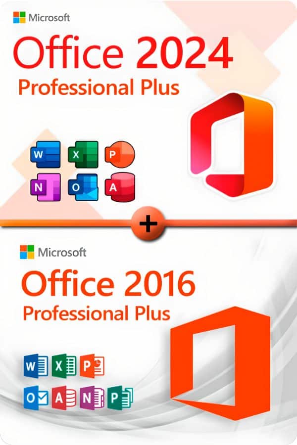 Microsoft Office 2024 Professional Plus + Microsoft Office 2016 Professional Plus License for 3 devices