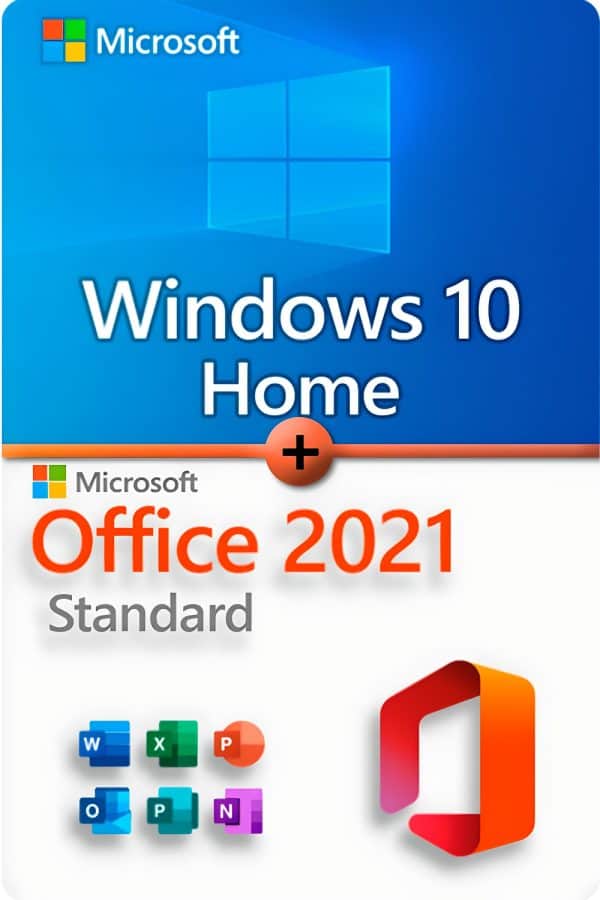Microsoft Windows 10 Home + Microsoft Office 2021 Standard