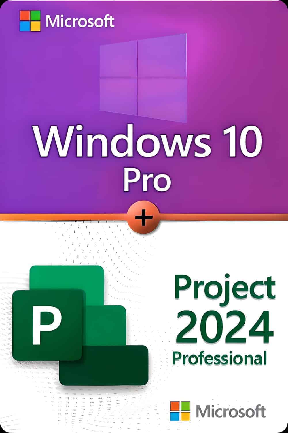 Microsoft Windows 10 Professional + Microsoft Project 2024 Professional License for 3 devices