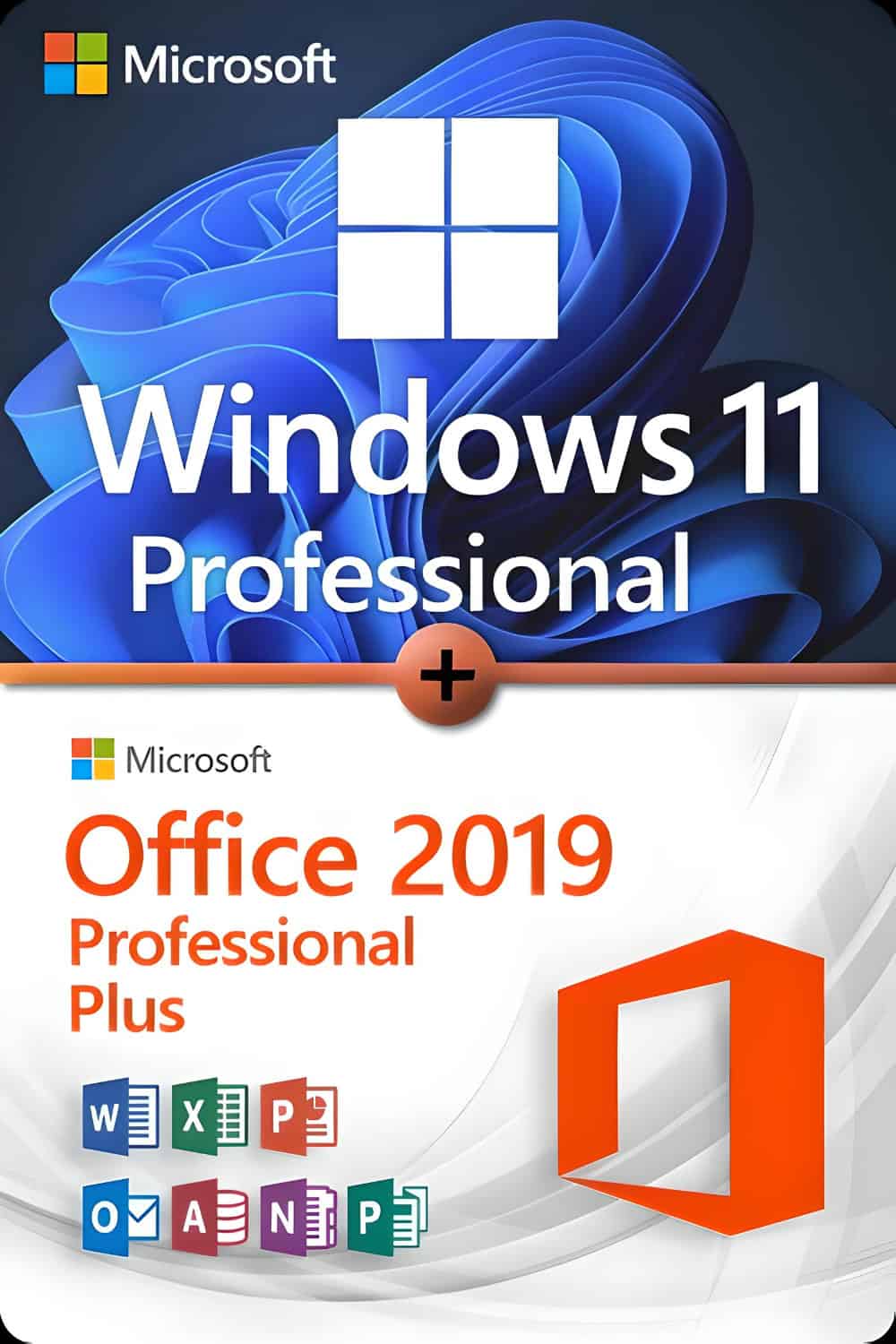 Microsoft Windows 11 Professional + Microsoft Office 2019 Professional Plus License for 3 devices